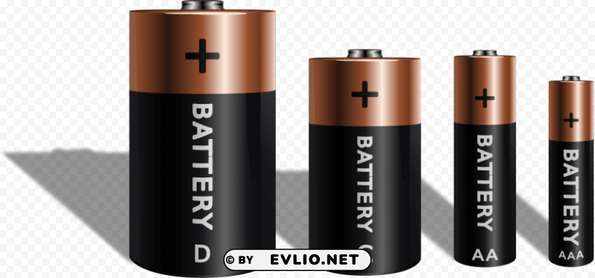 Series Of Batteries Transparent PNG Vectors