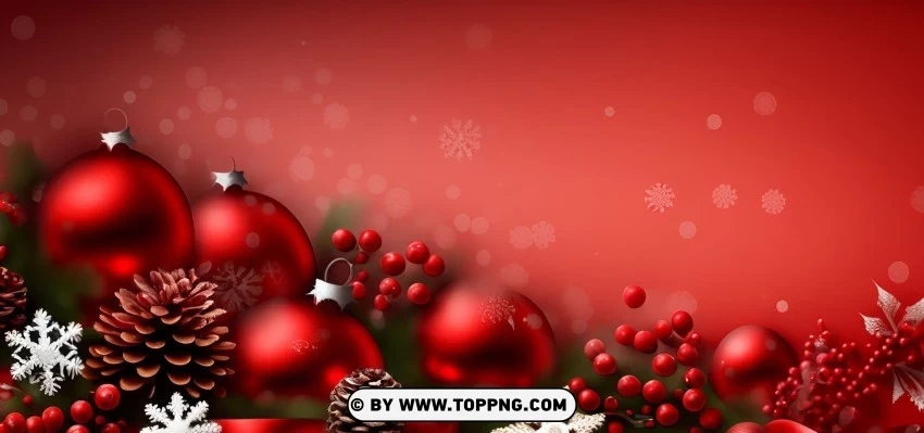 Dark Red Christmas Bows Wallpaper PNG with Clear Isolation on Transparent Background