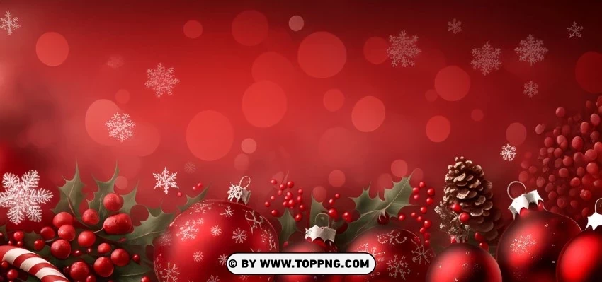 Dark Red Christmas Lights Background PNG with clear overlay