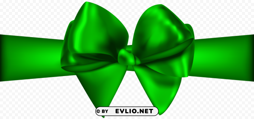 green ribbon with bow Transparent PNG vectors