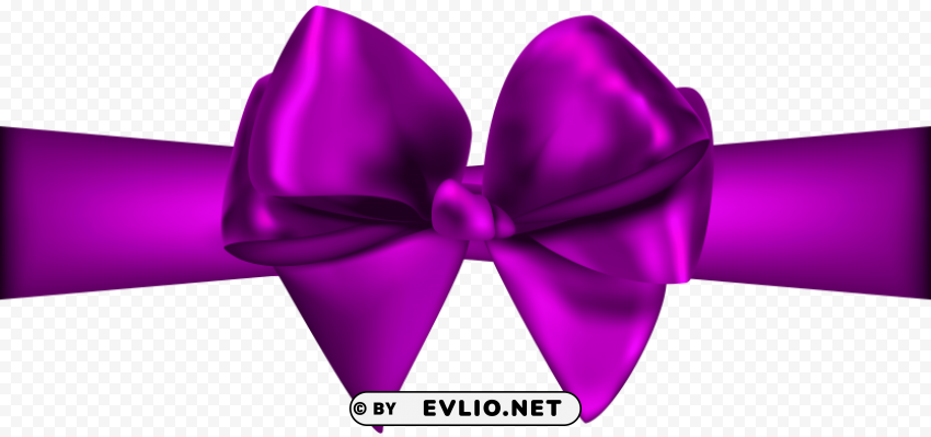 purple ribbon with bow Isolated Graphic on Clear Background PNG clipart png photo - ef7f1c77