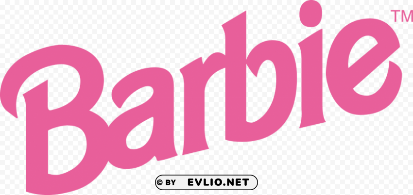 barbie logo Isolated Character in Clear Background PNG