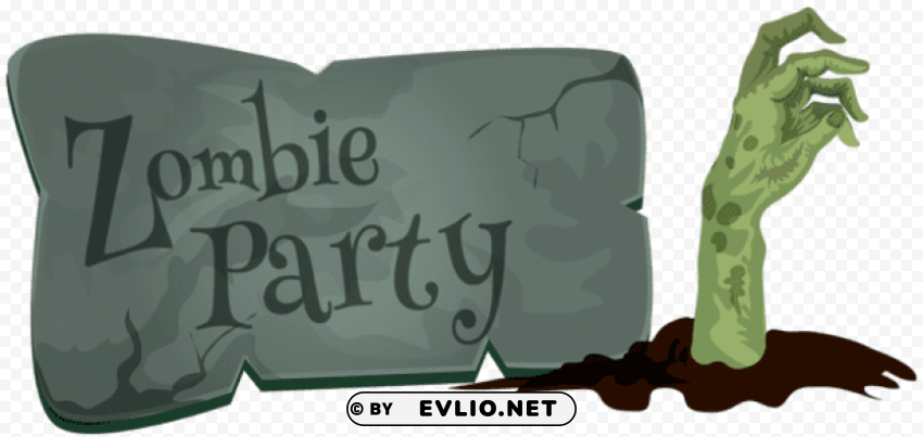 halloween zombie party ClearCut Background PNG Isolated Item