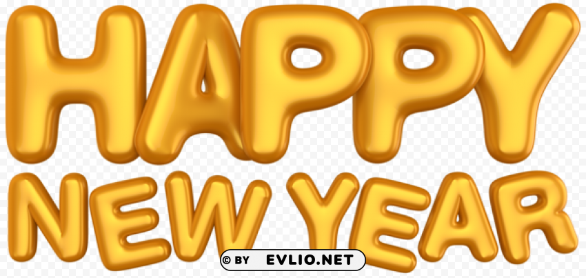 Happy New Year Transparent PNG Image With Isolated Element