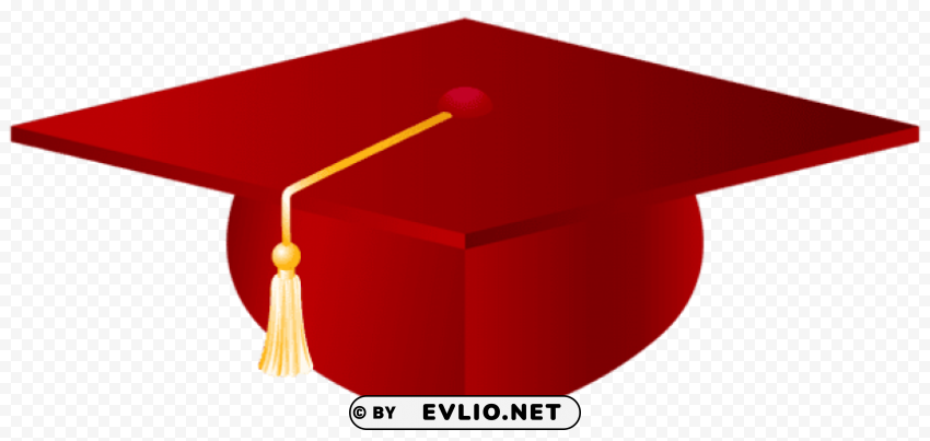 Red-graduation-cap--vector-- PNG Photo