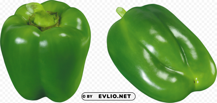 green pepper PNG Graphic with Transparency Isolation
