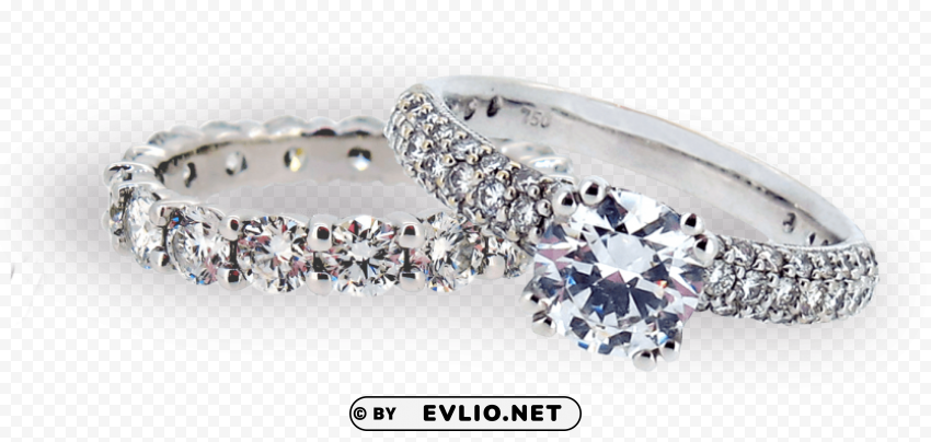 silver ring with diamond PNG for personal use