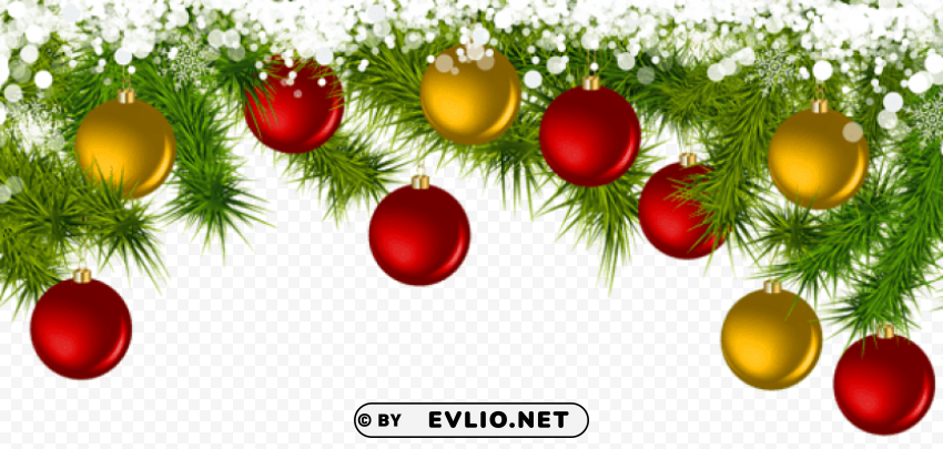 deco christmas balls Clean Background Isolated PNG Art
