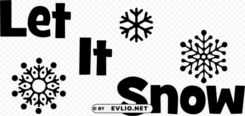 let it snow snowflakes PNG with no cost
