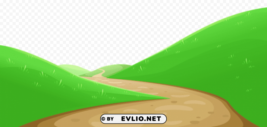 valley with pathway PNG Image Isolated with Clear Background