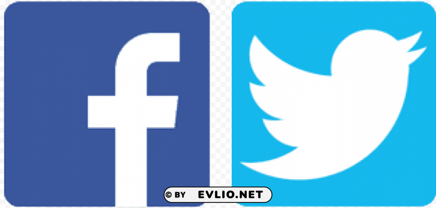 Fb And Twitter Logo PNG For Personal Use