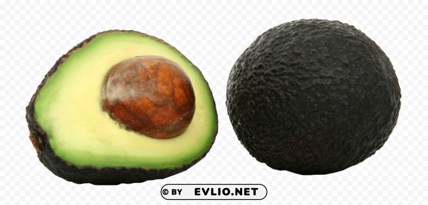 Avocado PNG graphics with clear alpha channel selection