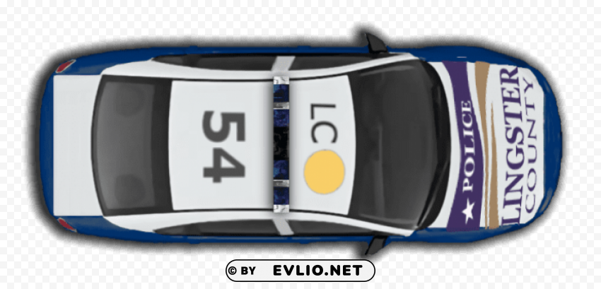 police car top view s Transparent PNG graphics assortment