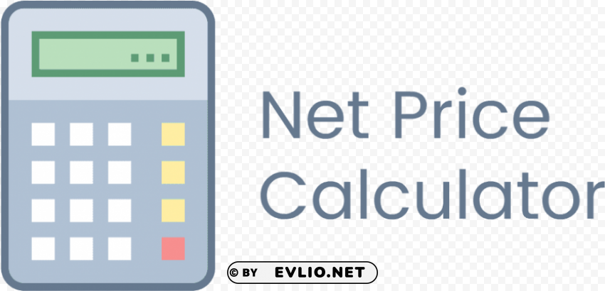 net price calculator PNG transparent artwork