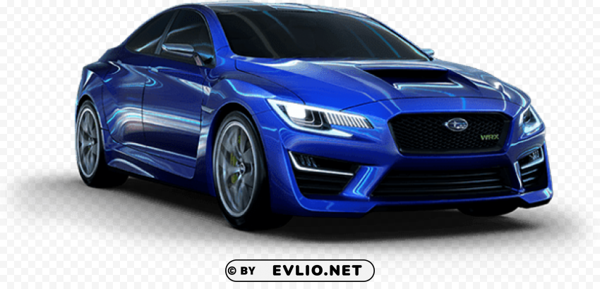 subaru wrx blue Isolated Element in HighQuality PNG