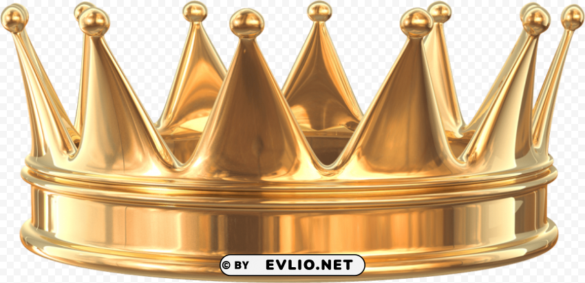 gold crown Isolated Character in Clear Transparent PNG clipart png photo - e288676e