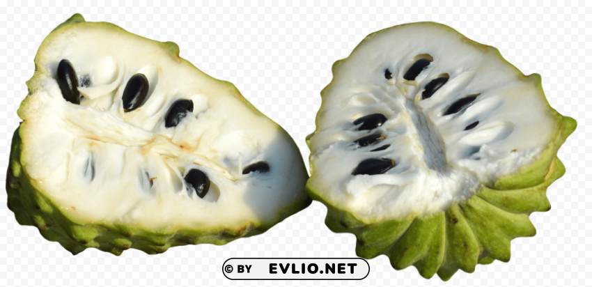custard apples sliced Isolated Artwork in Transparent PNG Format