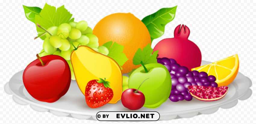 plate with fruits Clear PNG photos