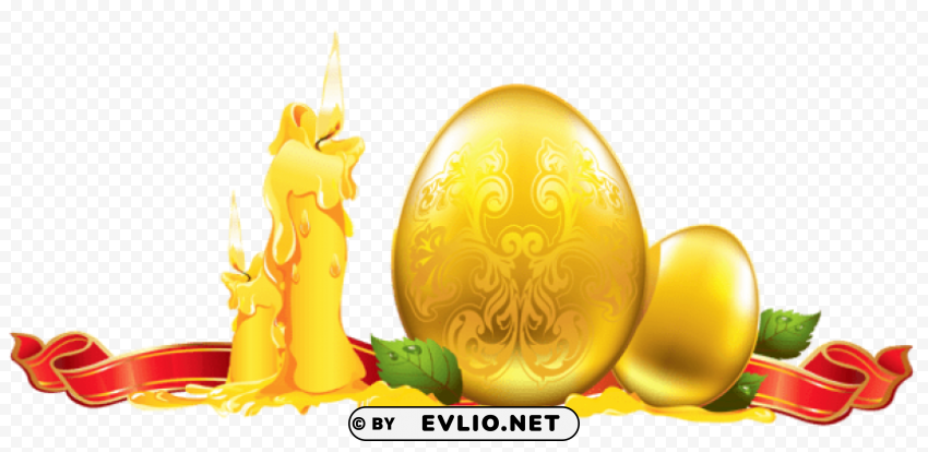 easter golden decoration Clear background PNGs