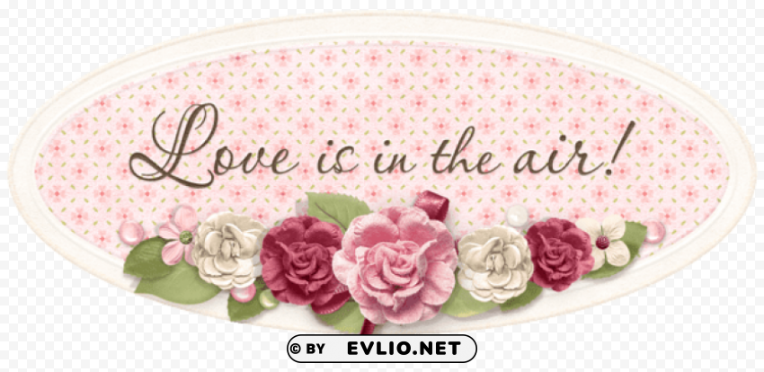 love is in the air labelpicture Isolated Character in Clear Transparent PNG