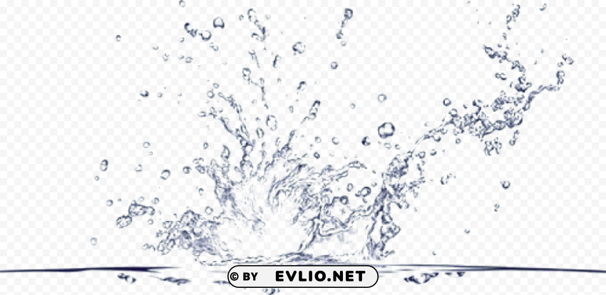 water splash transparent psd Isolated Artwork on Clear Background PNG