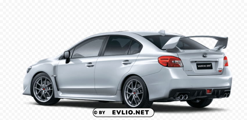 subaru wrx white Isolated Element in Transparent PNG