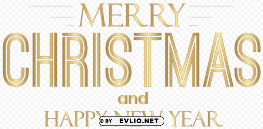 merry christmas and happy new year text PNG file without watermark