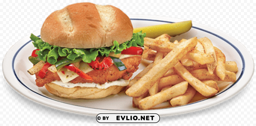 Spicy Chicken Ranch Sandwich PNG Transparent Images For Printing