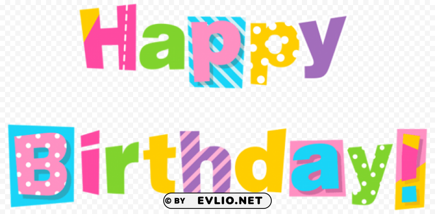 colorful happy birthday Free PNG images with alpha channel