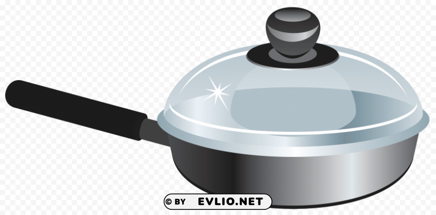 deep frying pan Isolated Character on Transparent Background PNG