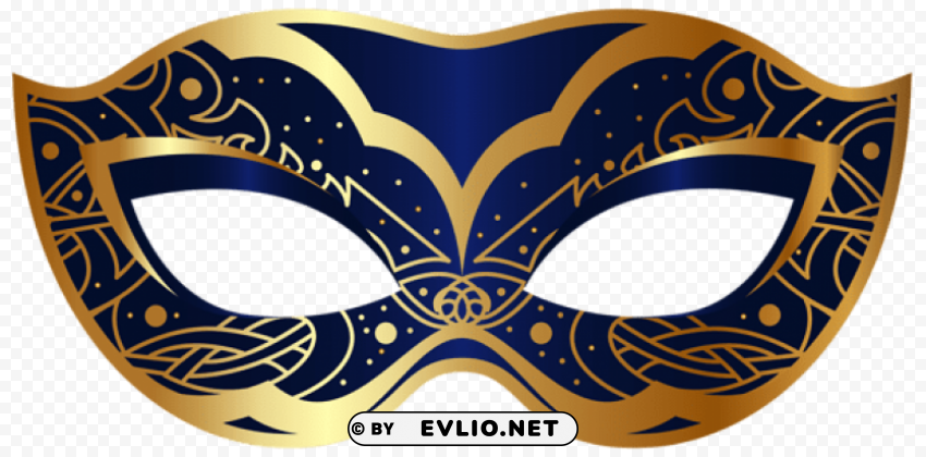 dark blue carnival mask Isolated Design in Transparent Background PNG
