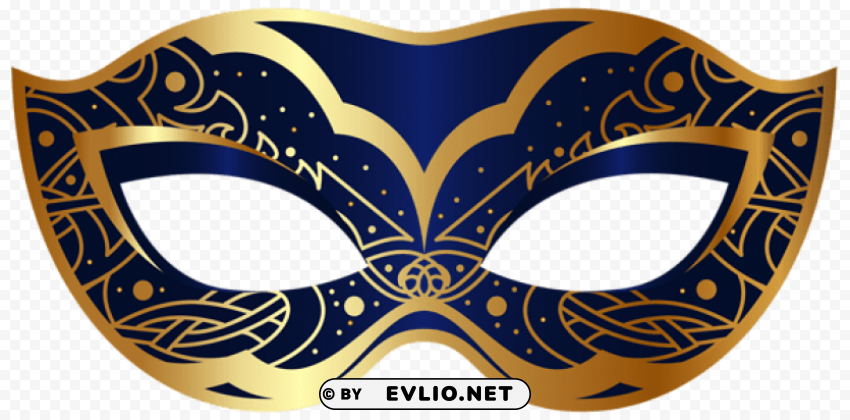 Dark Blue Carnival Mask Isolated Design In Transparent Background PNG