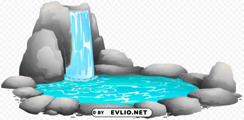 waterfall PNG for educational projects