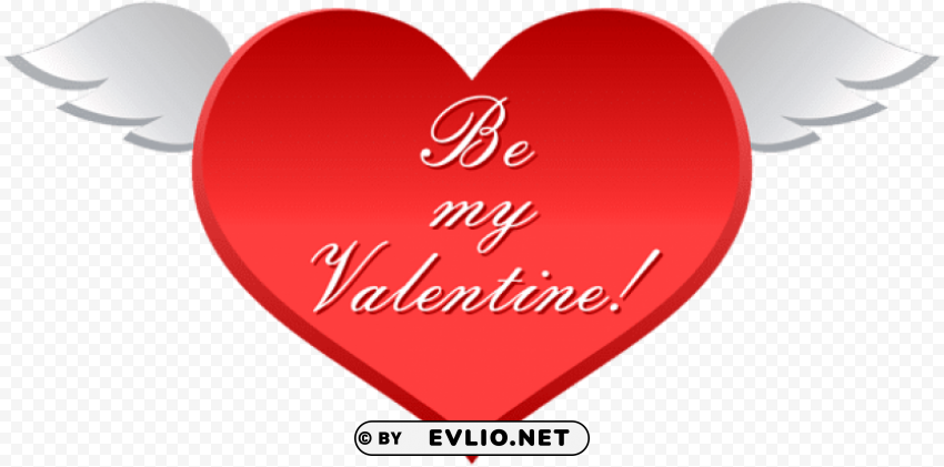 be my valentine heart with wings PNG transparent vectors