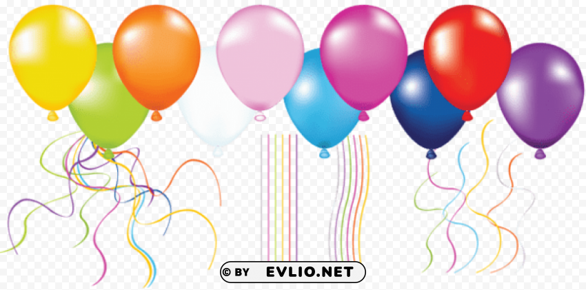 large balloons transparent PNG Image Isolated on Clear Backdrop