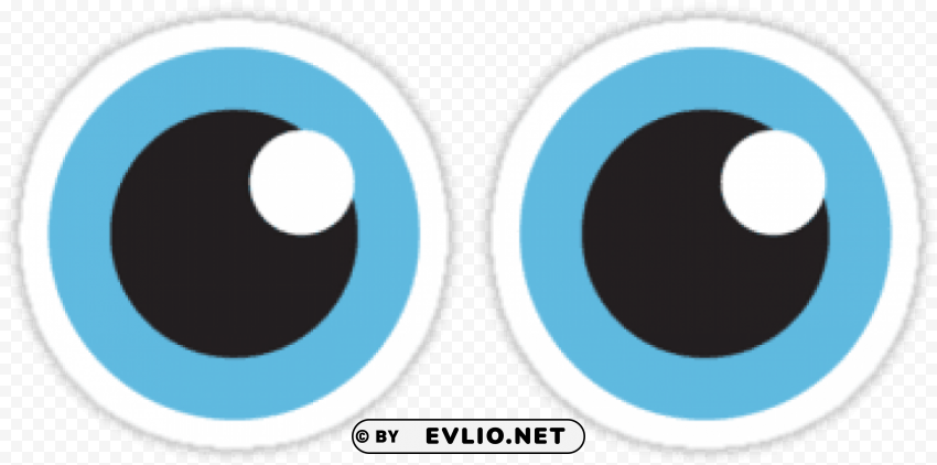 eye cartoon Isolated Illustration on Transparent PNG