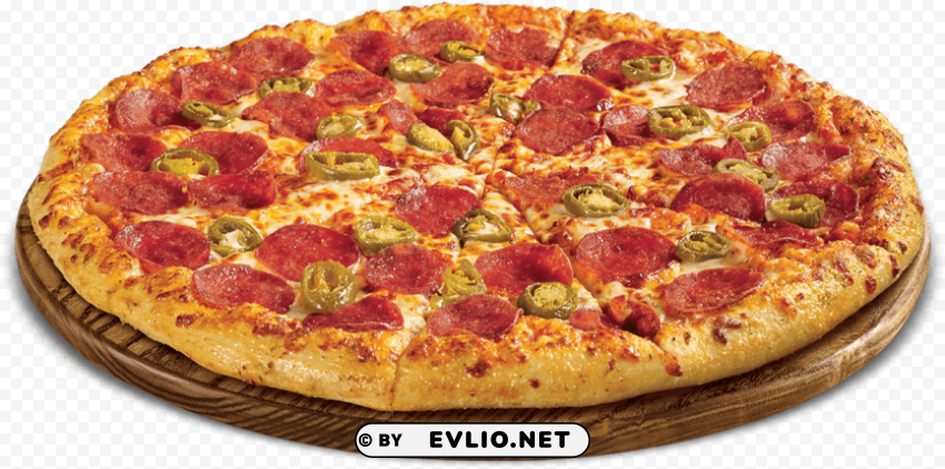 pepperoni pizza with jalapenos PNG images with alpha transparency wide selection