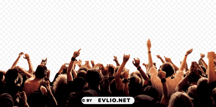 cheering crowd Transparent PNG Isolated Element
