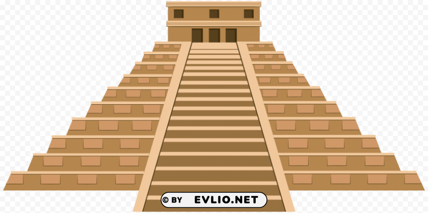 chichen itza pyramid Transparent Background PNG Isolated Pattern