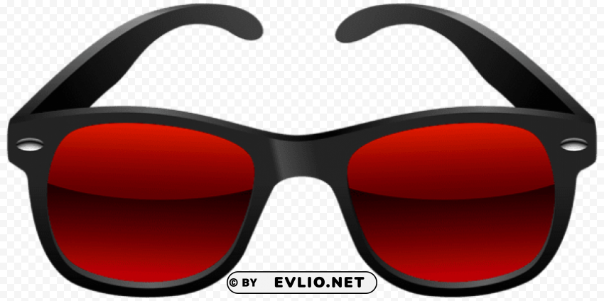 black and red sunglasses Clear Background Isolated PNG Icon clipart png photo - 36c6d31d