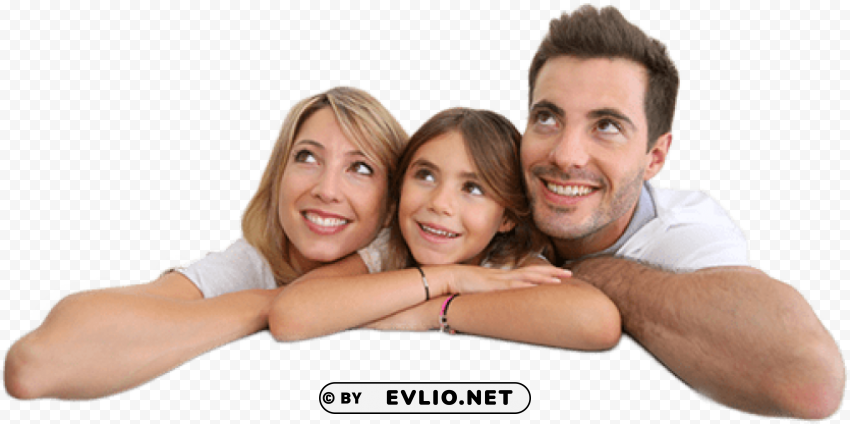 Family Looking Up Transparent PNG Art