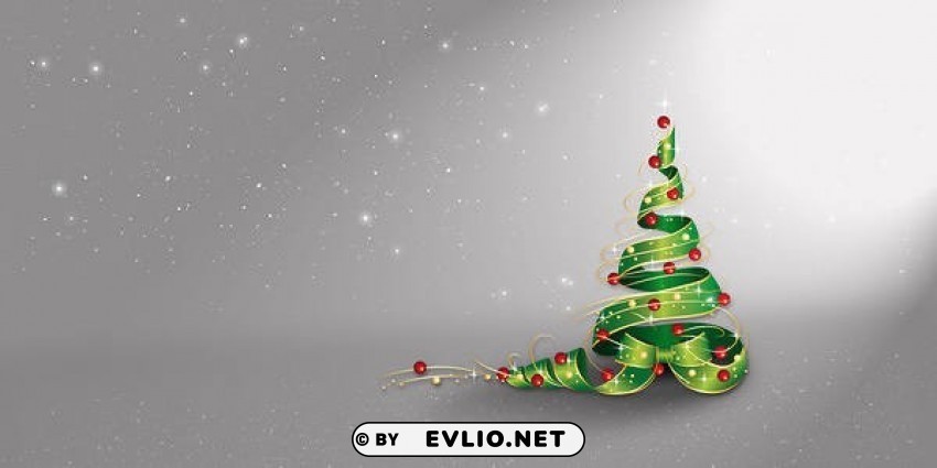 silver christmaswith green christmas tree Isolated Item in HighQuality Transparent PNG