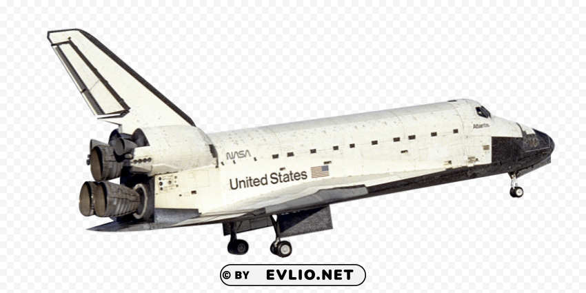 Space Shuttle Clear Background PNG Isolation