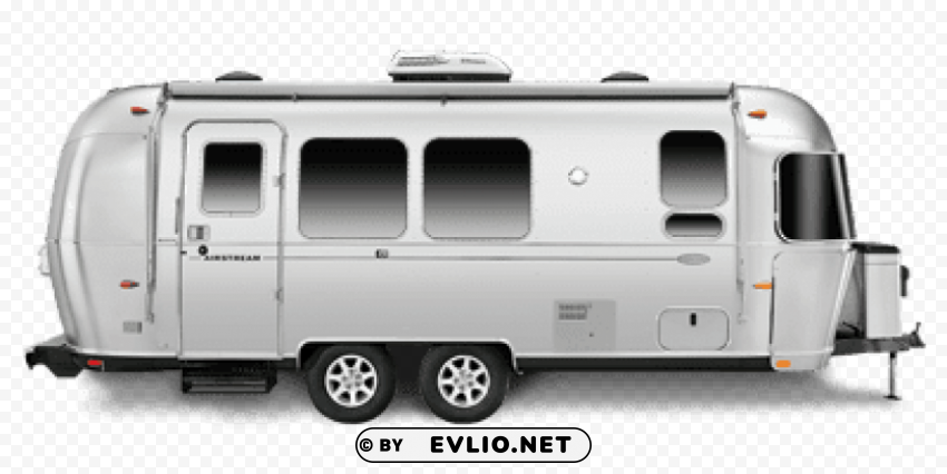 Airstream Side View Transparent Background PNG Object Isolation