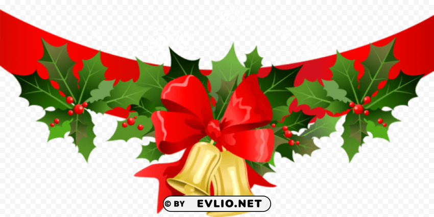 christmas banner with gold bells High-resolution PNG images with transparency