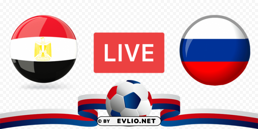 Egypt vs Russia live ClearCut Background Isolated PNG Art