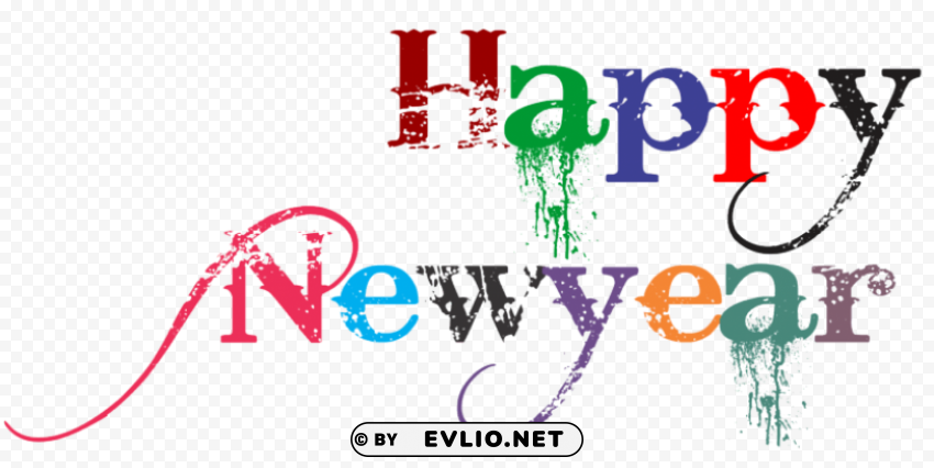 Happy New Year Isolated Object With Transparency In PNG