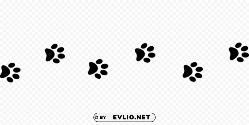 line of paw prints PNG images with cutout