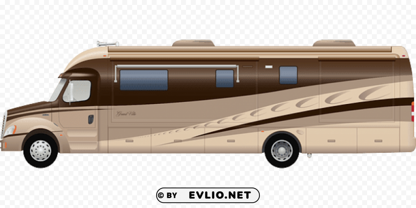 long motorhome Isolated Subject on Clear Background PNG