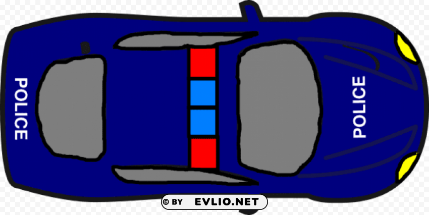 police car top view s Free PNG download no background